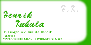 henrik kukula business card